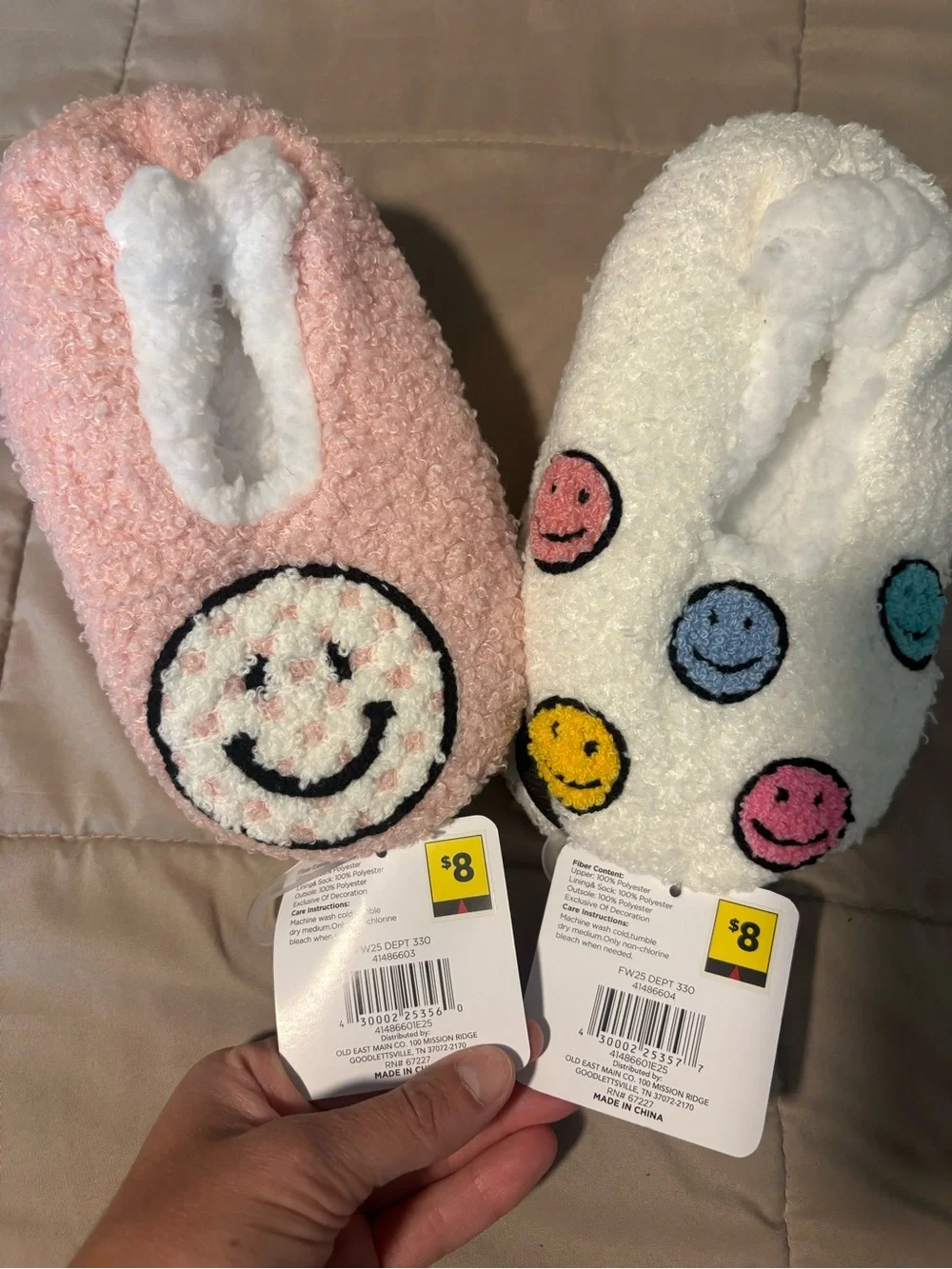 NWT Sock Slippers for Little Girl, Size 12/13